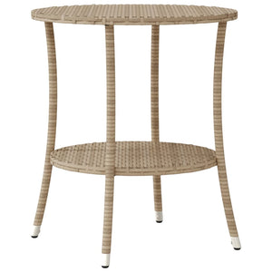 vidaXL Ensemble de bistro 3 pcs avec coussins en polyrotin beige