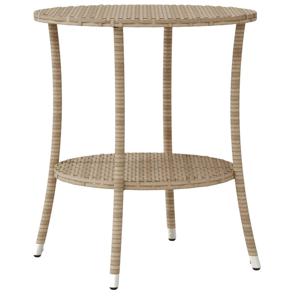 vidaXL Ensemble de bistro 3 pcs avec coussins en polyrotin beige