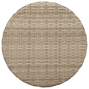 vidaXL Ensemble de bistro 3 pcs avec coussins en polyrotin beige