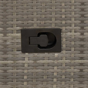 3-teiliges Bistro-Set Grau Poly Rattan