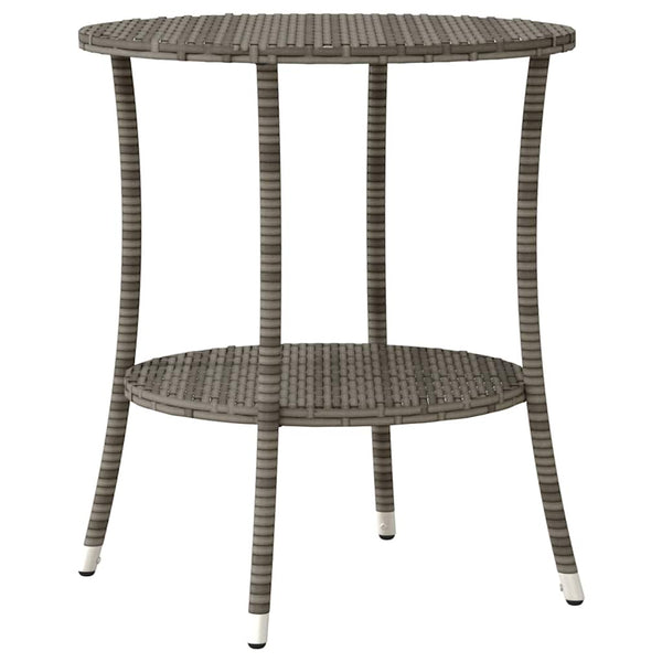 3-teiliges Bistro-Set Grau Poly Rattan