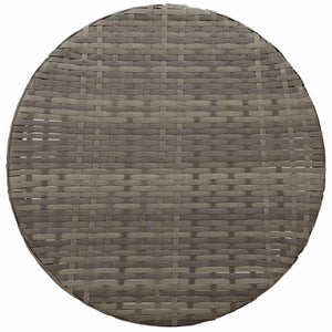 3-teiliges Bistro-Set Grau Poly Rattan