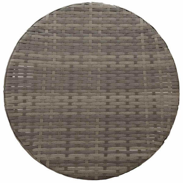3-teiliges Bistro-Set Grau Poly Rattan