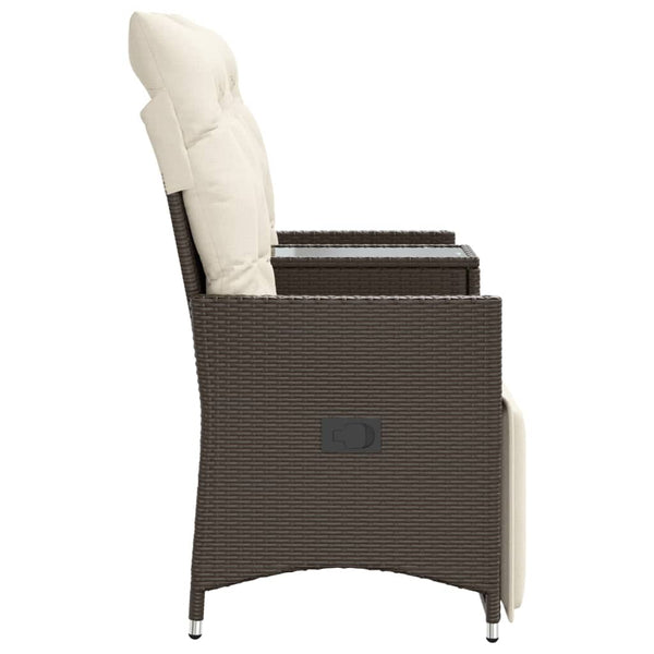 Verstellbares 2-Sitzer Gartensofa mit Tisch