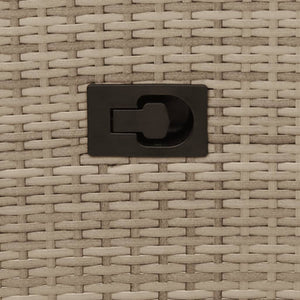 vidaXL Canapé de jardin 2 places réglable avec table Beige Résine tressée