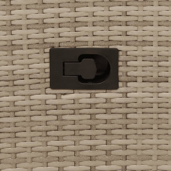 vidaXL Canapé de jardin 2 places réglable avec table Beige Résine tressée