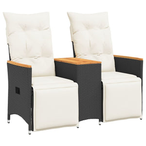 Verstellbares 2-Sitzer Gartensofa mit Tisch