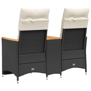 Verstellbares 2-Sitzer Gartensofa mit Tisch