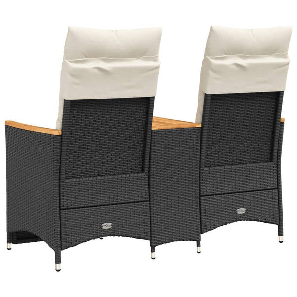 Verstellbares 2-Sitzer Gartensofa mit Tisch
