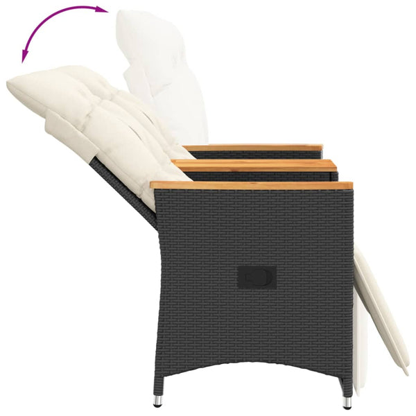 Verstellbares 2-Sitzer Gartensofa mit Tisch