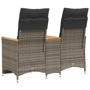 Verstellbares 2-Sitzer Gartensofa mit Tisch