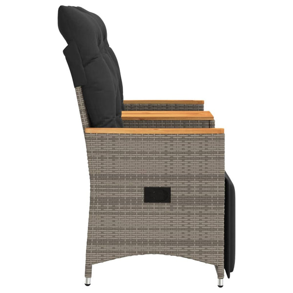 Verstellbares 2-Sitzer Gartensofa mit Tisch