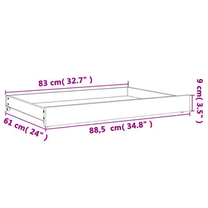 Tagesbett Schubladen 2er-Set Kiefer Massivholz