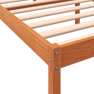 Seniorenbett 75x190 cm Kiefer Massivholz Wachsbraun