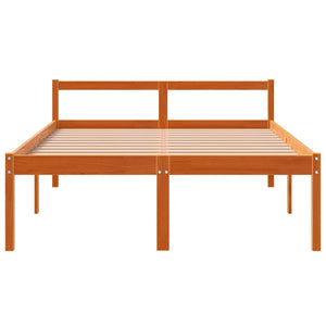 Seniorenbett 120x190 cm Kiefer Massivholz Wachsbraun