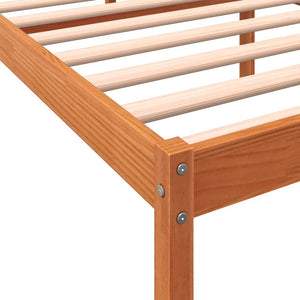 vidaXL Lit pour personnes âgées ciré marron 90x200 cm Bois de pin massif