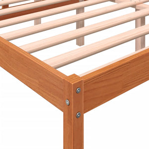 vidaXL Lit pour personnes âgées ciré marron 150x200 cm bois de pin massif