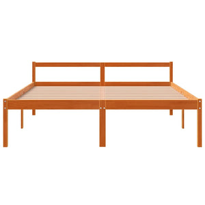 Seniorenbett 160x200 cm Kiefer Massivholz Wachsbraun