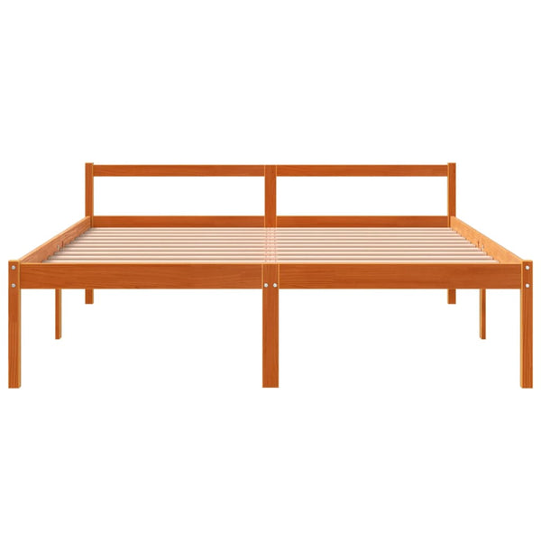 Seniorenbett 160x200 cm Kiefer Massivholz Wachsbraun