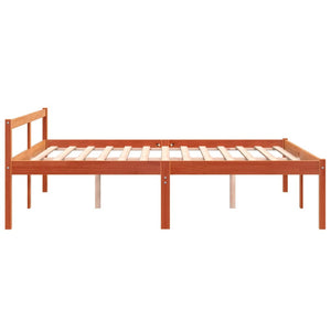 Seniorenbett 160x200 cm Kiefer Massivholz Wachsbraun