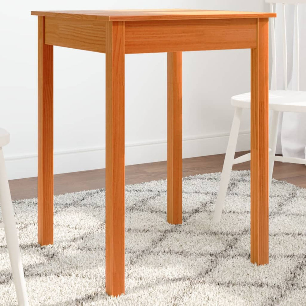 Esstisch Kiefer Massivholz Wachsbraun 55x55 cm