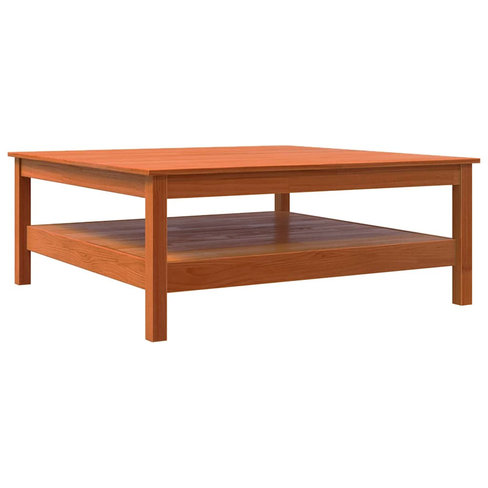 vidaXL Coffee Table Wax Brown 100x100x40 cm Solid Pine Wood