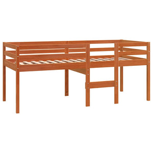 Hochbett 80x200 cm Kiefer Massivholz Wachsbraun