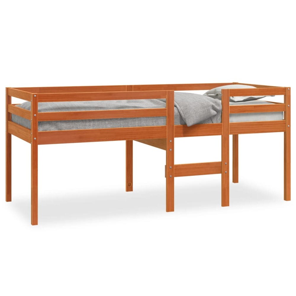 Hochbett Kiefer 90x190 cm Wachsbraun