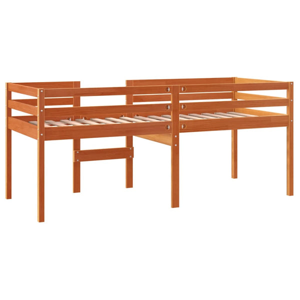 Hochbett Kiefer 90x190 cm Wachsbraun