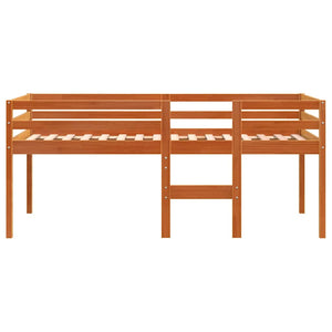 Hochbett Kiefer 75x190 cm Wachsbraun
