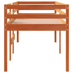 Hochbett Kiefer 75x190 cm Wachsbraun