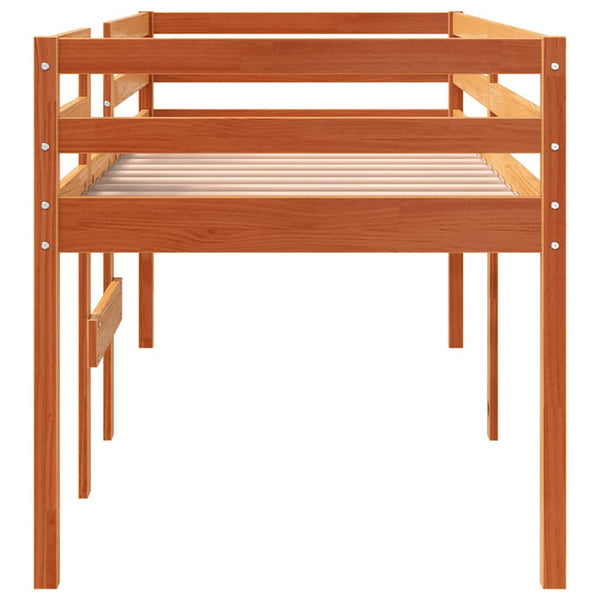 Hochbett Kiefer 75x190 cm Wachsbraun