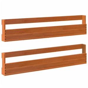 Wand Schuhregale Massivholz, 2er Set