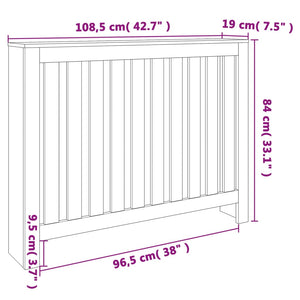 Heizkörperverkleidung Wachsbraun Massivholz 108,5cm