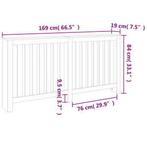Heizkörperverkleidung Wachsbraun Kiefer 169cm