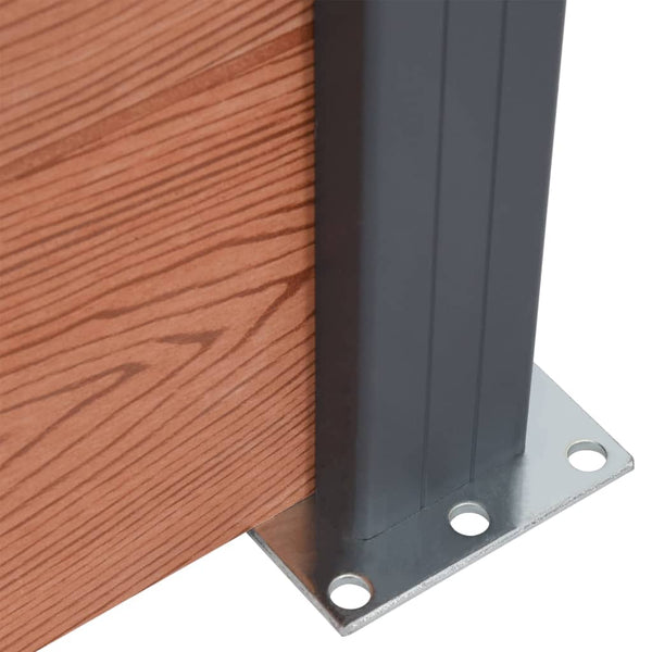 WPC Zaunelement Set Braun 180x186 cm