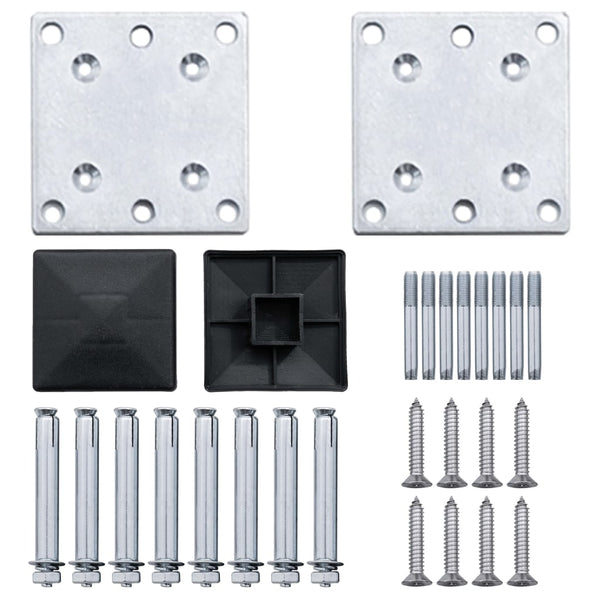 WPC Zaunelement Set Braun 180x186 cm
