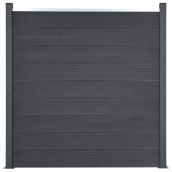 WPC Zaunelement Set Grau 180x186 cm