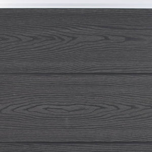 WPC Zaunelement Set Grau 180x186 cm
