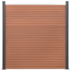 WPC Zaunelement-Set Braun 526x186 cm