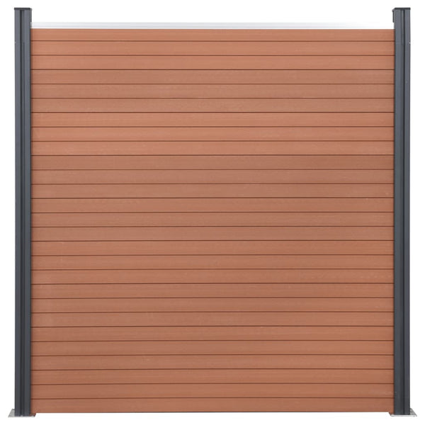 WPC Zaunelement-Set Braun 526x186 cm
