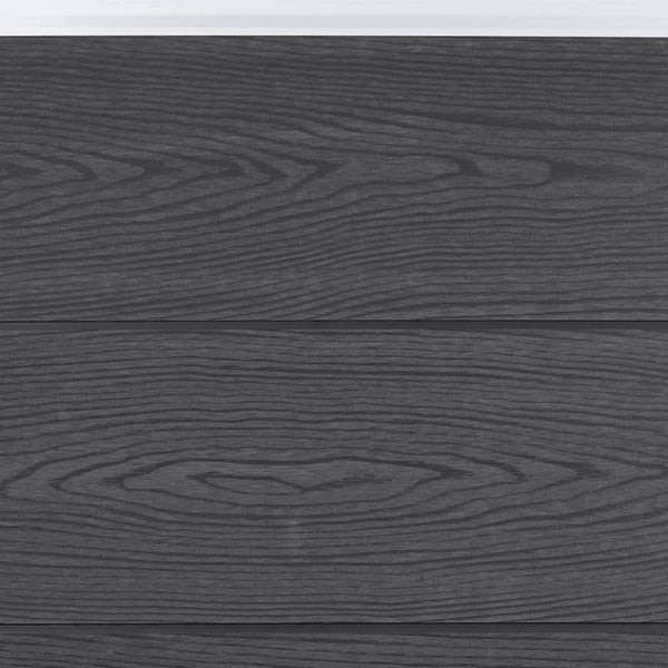 WPC Zaunelement Set Grau 526x186 cm