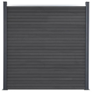 WPC Zaunelement Set Grau 353x186 cm