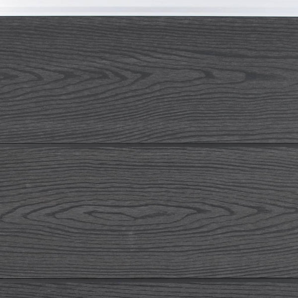 WPC Zaunelement Set Grau 353x186 cm