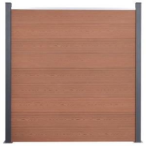 WPC Zaunelement-Set Braun 699x186 cm