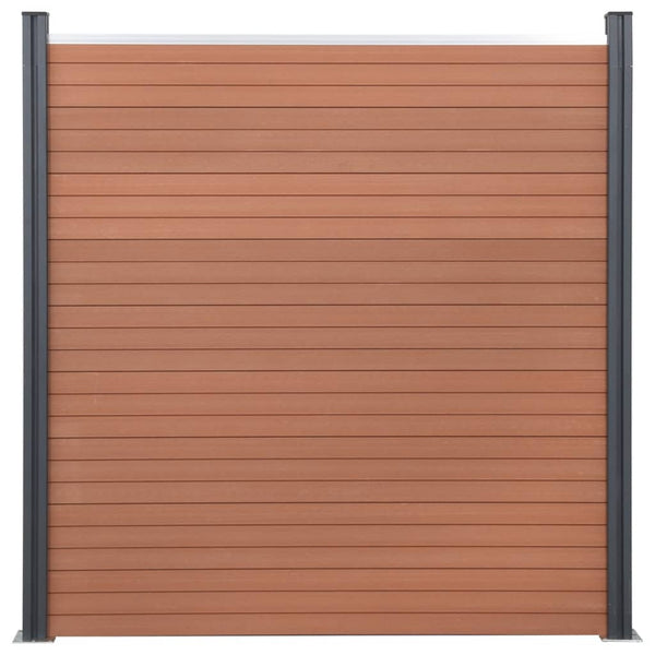 WPC Zaunelement-Set Braun 699x186 cm