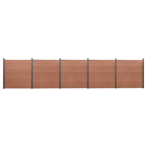 WPC Zaunelement-Set Braun, 872x186 cm