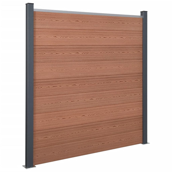 WPC Zaunelement-Set Braun, 872x186 cm