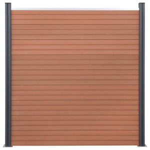 WPC Zaunelement-Set Braun, 872x186 cm
