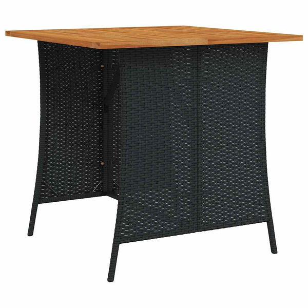 vidaXL Salon de jardin 6 pcs avec coussins en résine tressée noire forme en L